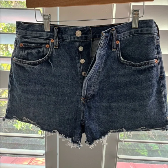 Marlow Distressed Blue Denim Shorts - Picture 5 of 6